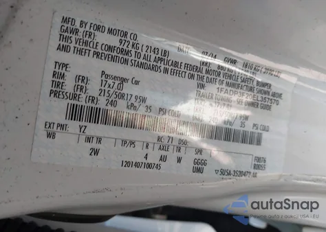 2014 Ford Focus Se из США, поврежденный, VIN 1FADP3F20EL357570